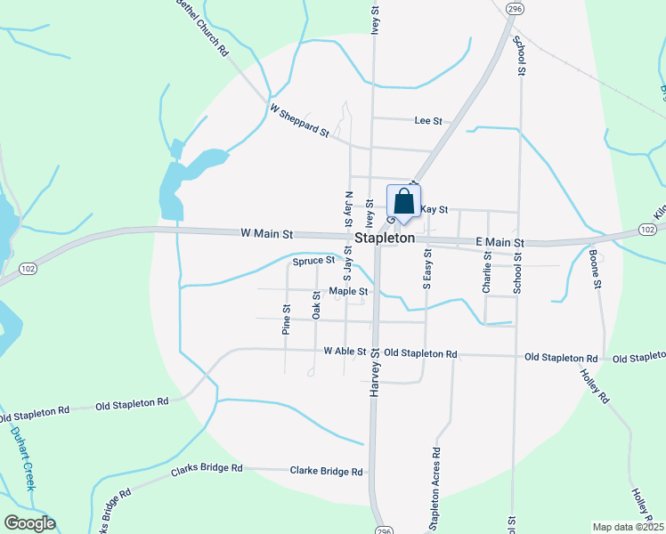 map of restaurants, bars, coffee shops, grocery stores, and more near 275 Spruce Street in Stapleton
