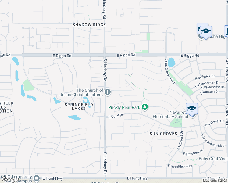 map of restaurants, bars, coffee shops, grocery stores, and more near 4057 East Karsten Drive in Chandler