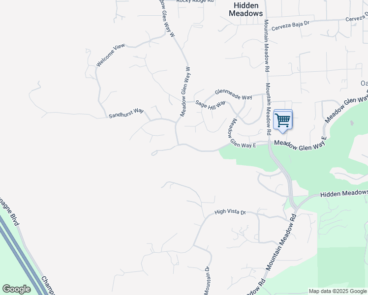 map of restaurants, bars, coffee shops, grocery stores, and more near 28279 Meadow Glen Way West in Escondido