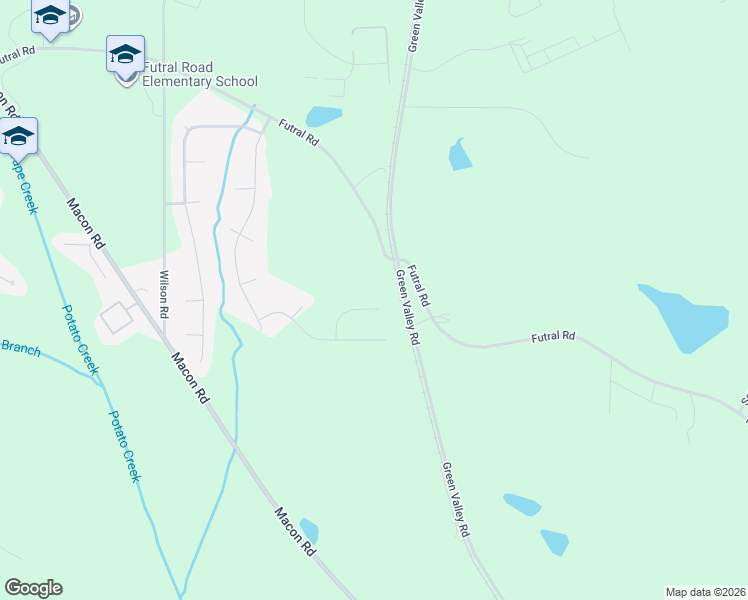 map of restaurants, bars, coffee shops, grocery stores, and more near 614 Futral Road in Griffin