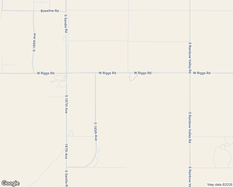 map of restaurants, bars, coffee shops, grocery stores, and more near 18327 West Riggs Road in Buckeye