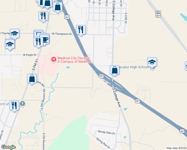 map of restaurants, bars, coffee shops, grocery stores, and more near 107 Bennett Street in Decatur