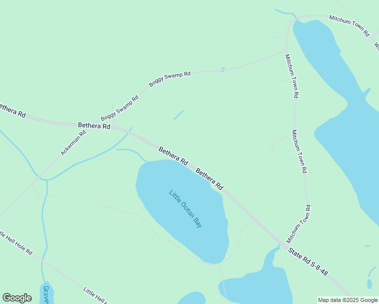 map of restaurants, bars, coffee shops, grocery stores, and more near 2300 Bethera Road in Bonneau