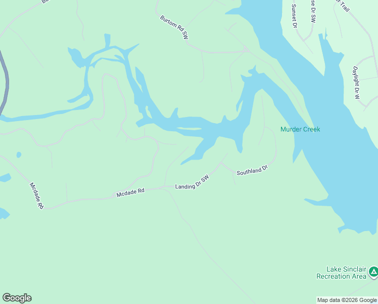 map of restaurants, bars, coffee shops, grocery stores, and more near 112 Southland Lane in Eatonton