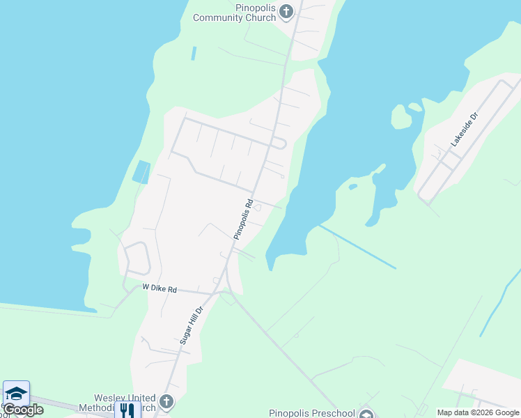 map of restaurants, bars, coffee shops, grocery stores, and more near 1554 Pinopolis Road in Moncks Corner