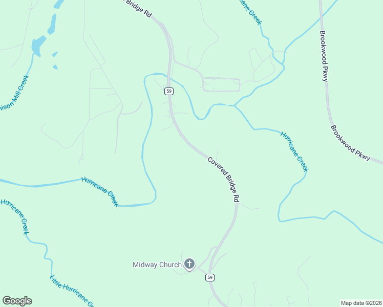 map of restaurants, bars, coffee shops, grocery stores, and more near 11764 Covered Bridge Road in Brookwood