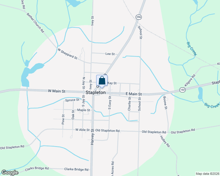 map of restaurants, bars, coffee shops, grocery stores, and more near 331 East Main Street in Stapleton