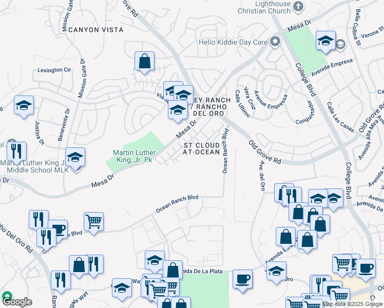 map of restaurants, bars, coffee shops, grocery stores, and more near 4336 Harbor Way in Oceanside