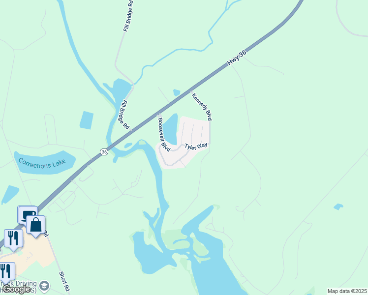 map of restaurants, bars, coffee shops, grocery stores, and more near 156 Roosevelt Boulevard in Jackson