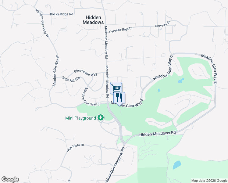 map of restaurants, bars, coffee shops, grocery stores, and more near 10350 Oak Ranch Lane in Escondido