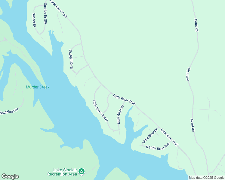 map of restaurants, bars, coffee shops, grocery stores, and more near 224 Little River Trail in Eatonton