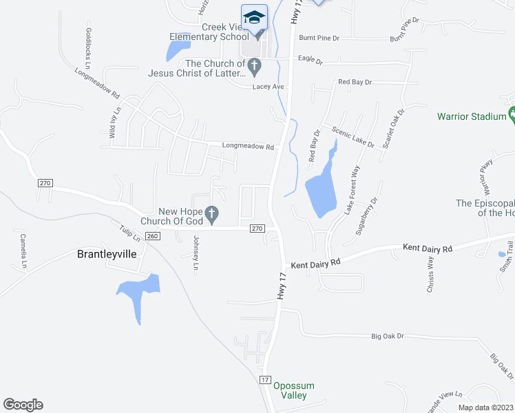 map of restaurants, bars, coffee shops, grocery stores, and more near 221 Falling Waters Way in Alabaster