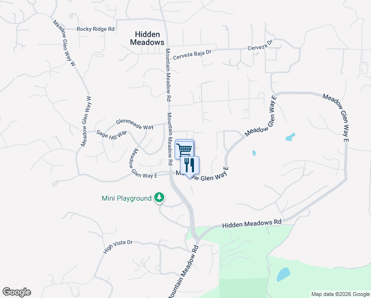 map of restaurants, bars, coffee shops, grocery stores, and more near 10350 Oak Ranch Lane in Escondido