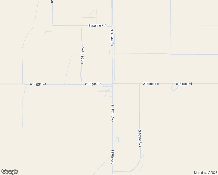 map of restaurants, bars, coffee shops, grocery stores, and more near 18736 West Riggs Road in Buckeye