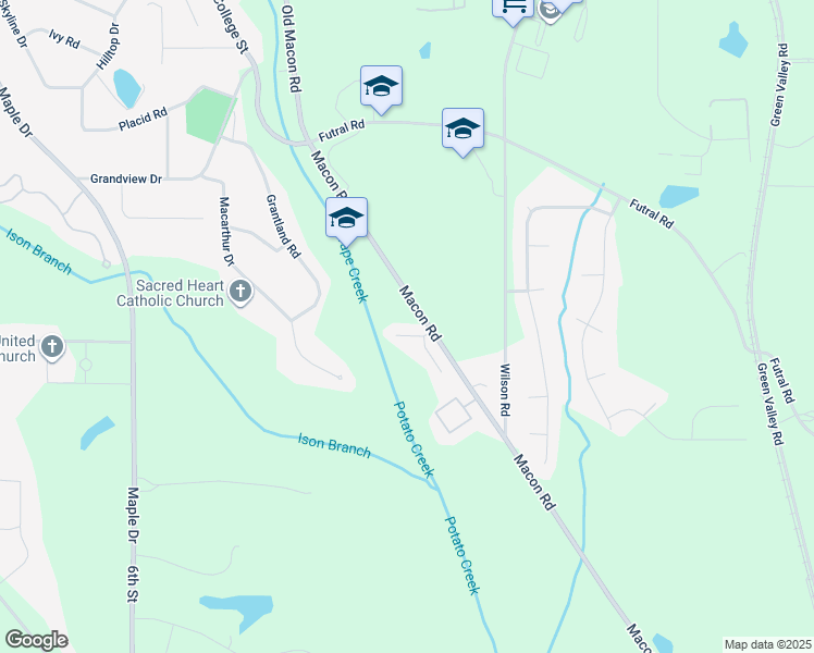 map of restaurants, bars, coffee shops, grocery stores, and more near 109 Deercreek Parkway in Griffin