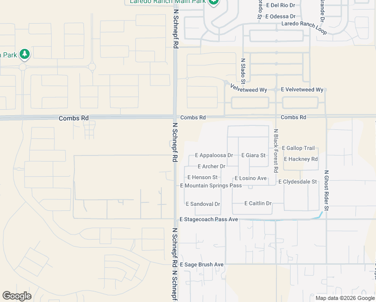 map of restaurants, bars, coffee shops, grocery stores, and more near 37240 North Banker Street in San Tan Valley