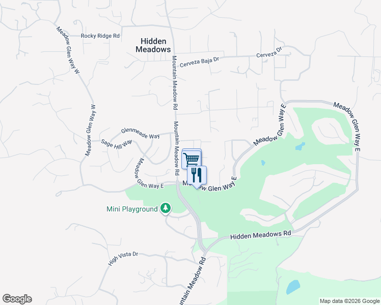 map of restaurants, bars, coffee shops, grocery stores, and more near 10350 Oak Ranch Ln in Escondido
