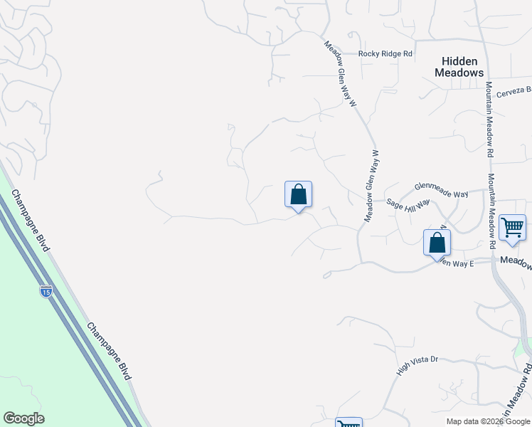 map of restaurants, bars, coffee shops, grocery stores, and more near 28561 Sandhurst Way in Escondido
