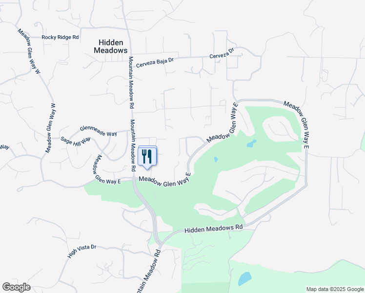 map of restaurants, bars, coffee shops, grocery stores, and more near 28032 Grassy Way in Escondido