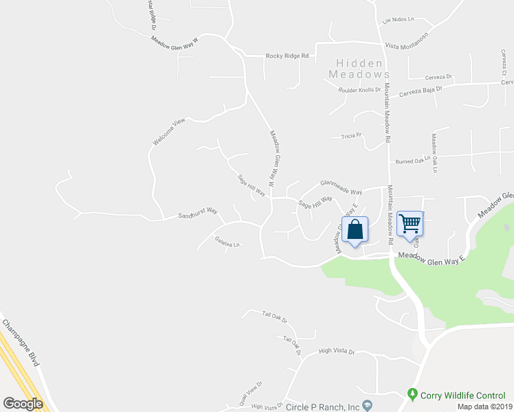 map of restaurants, bars, coffee shops, grocery stores, and more near 28406 Wimbleton Lane in Escondido