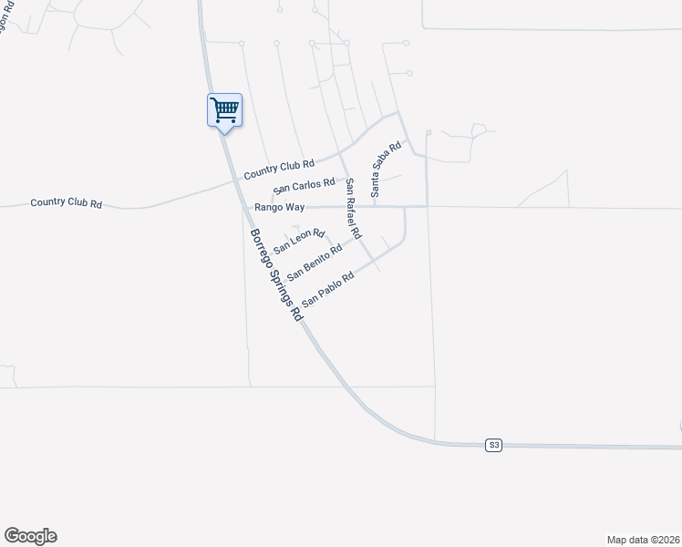 map of restaurants, bars, coffee shops, grocery stores, and more near 770 San Benito Road in Borrego Springs