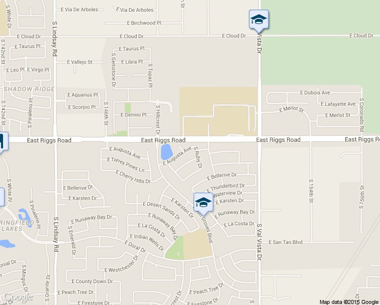 map of restaurants, bars, coffee shops, grocery stores, and more near 6031 South Agate Place in Chandler