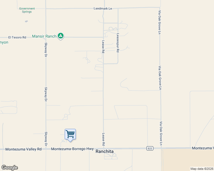 map of restaurants, bars, coffee shops, grocery stores, and more near 27912 Via Oak Grove Lane in Ranchita