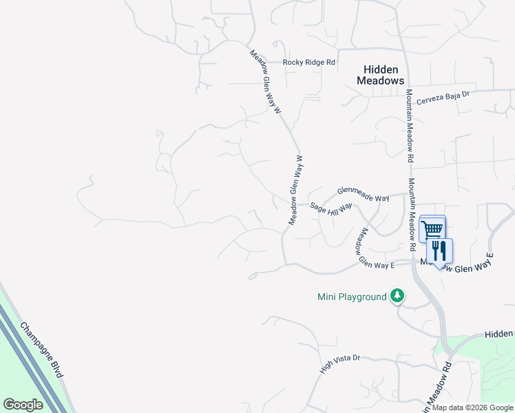 map of restaurants, bars, coffee shops, grocery stores, and more near 28444 Fallen Tree Lane in Escondido