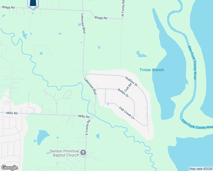 map of restaurants, bars, coffee shops, grocery stores, and more near 7509 Rodeo Drive in Denton