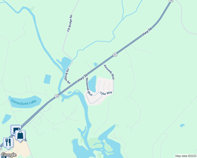 map of restaurants, bars, coffee shops, grocery stores, and more near 199 Roosevelt Boulevard in Jackson