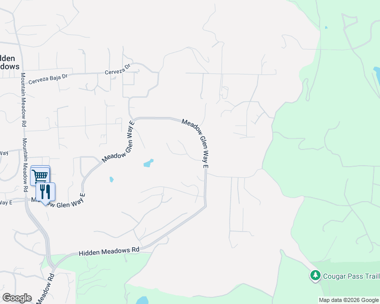 map of restaurants, bars, coffee shops, grocery stores, and more near 10960 Treeside Lane in Escondido
