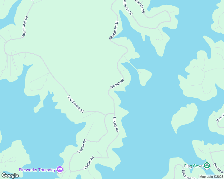 map of restaurants, bars, coffee shops, grocery stores, and more near 280 Sinclair Road in Eatonton