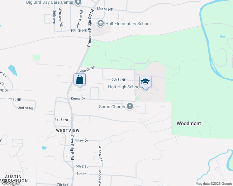 map of restaurants, bars, coffee shops, grocery stores, and more near 4220 Keene Dr in Tuscaloosa