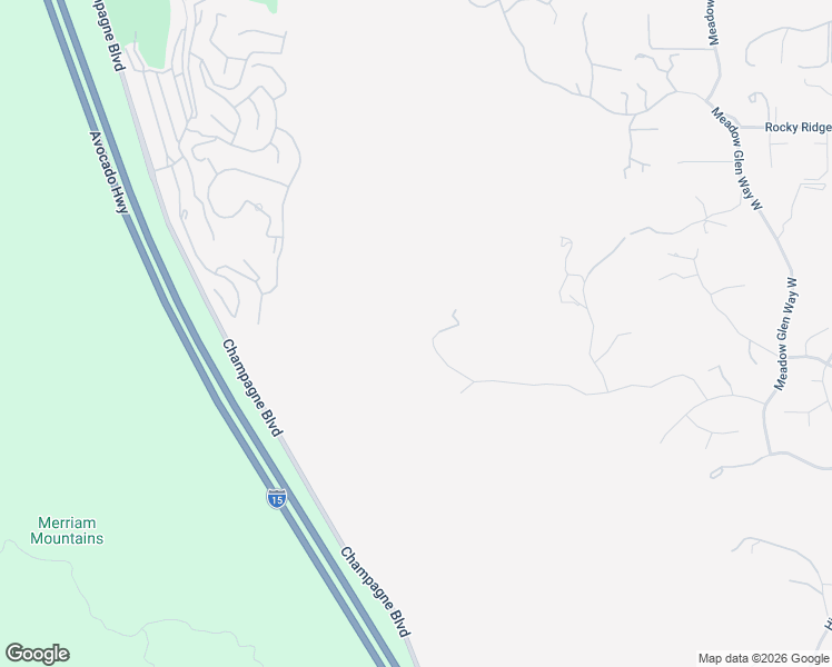 map of restaurants, bars, coffee shops, grocery stores, and more near 28758 Sandhurst Way in Escondido