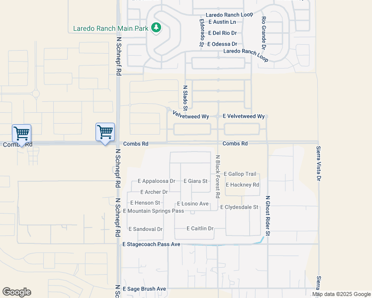 map of restaurants, bars, coffee shops, grocery stores, and more near 3946 East Sidesaddle Road in San Tan Valley