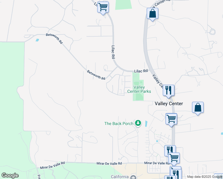 map of restaurants, bars, coffee shops, grocery stores, and more near 13312 Cultivate Court in Valley Center