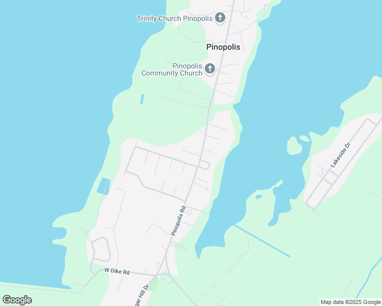 map of restaurants, bars, coffee shops, grocery stores, and more near Maple Circle in Pinopolis