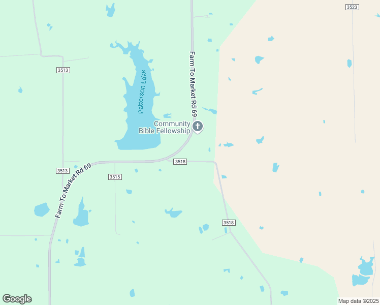map of restaurants, bars, coffee shops, grocery stores, and more near 4096 County Road 3518 in Dike