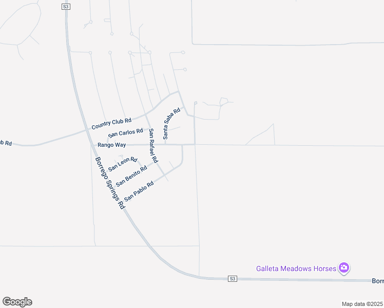 map of restaurants, bars, coffee shops, grocery stores, and more near Di Giorgio Road in Borrego Springs