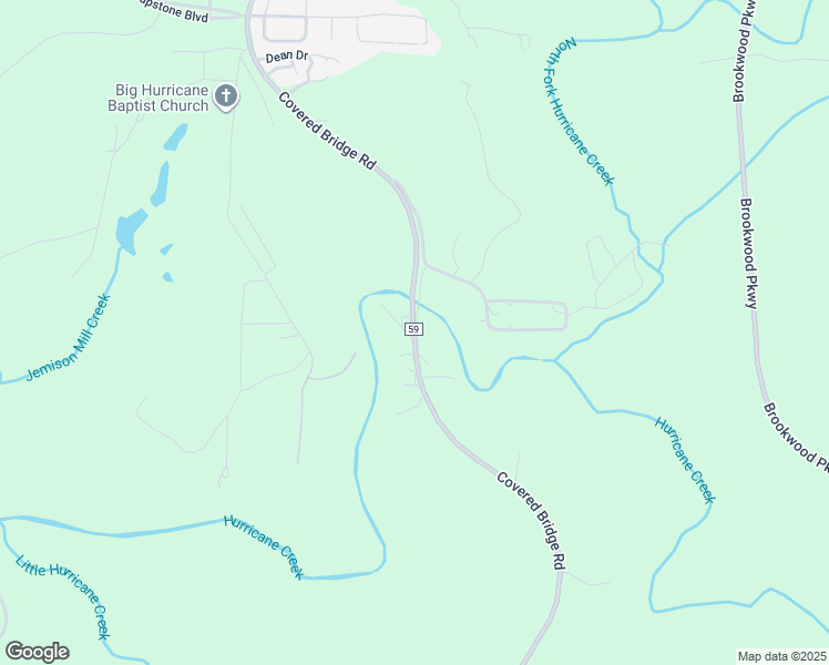 map of restaurants, bars, coffee shops, grocery stores, and more near 12097 Covered Bridge Road in Brookwood