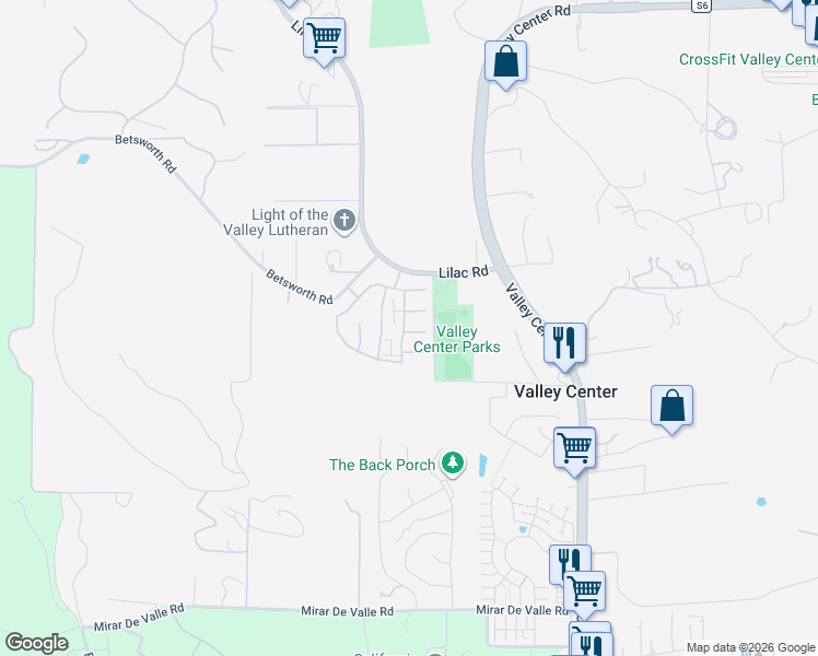 map of restaurants, bars, coffee shops, grocery stores, and more near 28229 Oak Perch Court in Valley Center