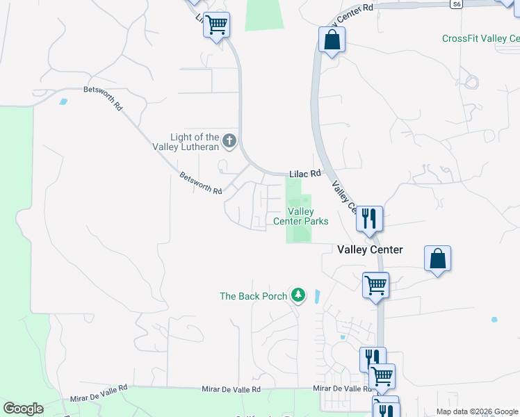 map of restaurants, bars, coffee shops, grocery stores, and more near in Valley Center
