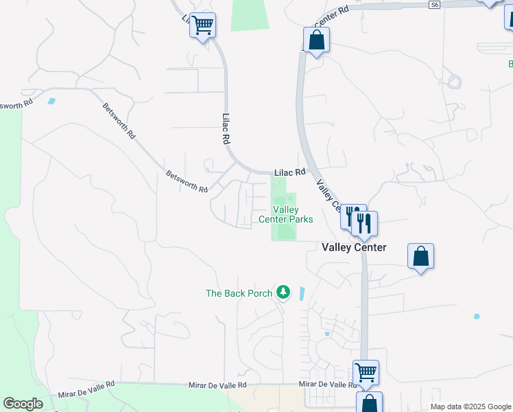 map of restaurants, bars, coffee shops, grocery stores, and more near 28229 Oak Perch Court in Valley Center