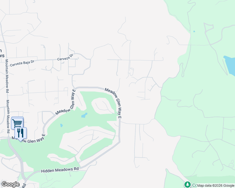 map of restaurants, bars, coffee shops, grocery stores, and more near 11000 Meadow Glen Way East in Escondido