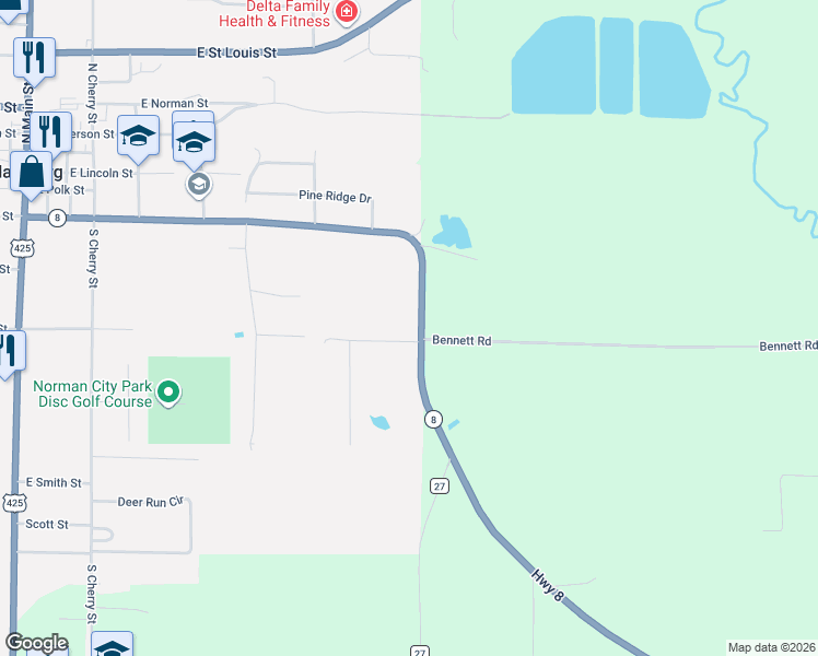 map of restaurants, bars, coffee shops, grocery stores, and more near 990 Parker Street in Hamburg