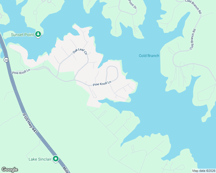 map of restaurants, bars, coffee shops, grocery stores, and more near 102 Ashwood Point in Eatonton