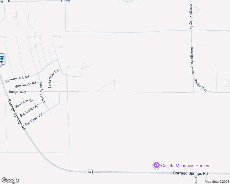 map of restaurants, bars, coffee shops, grocery stores, and more near 1036 Rango Way in Borrego Springs