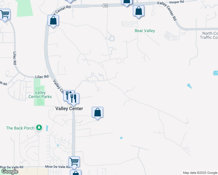 map of restaurants, bars, coffee shops, grocery stores, and more near 14015 Calle De Vista in Valley Center