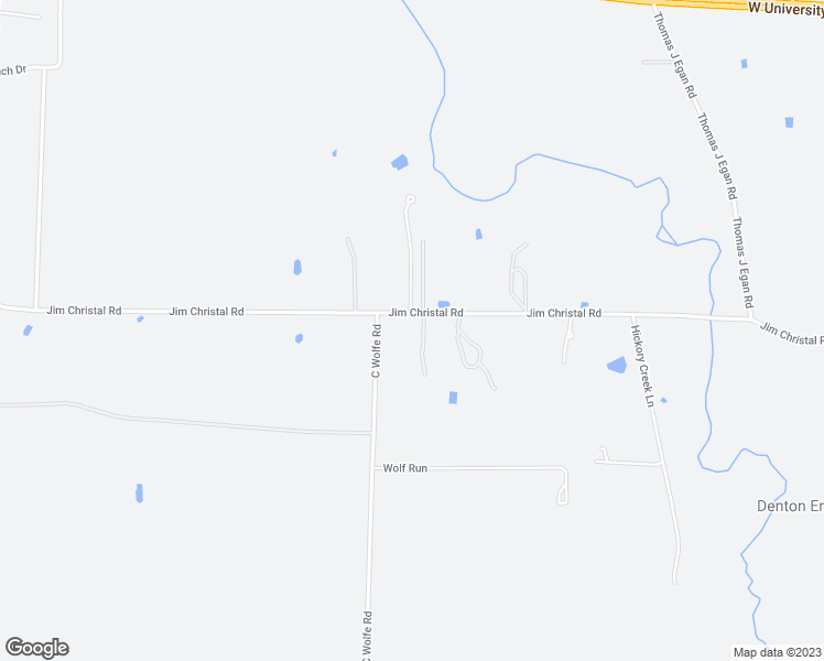 map of restaurants, bars, coffee shops, grocery stores, and more near 9861 Jim Christal Road in Krum