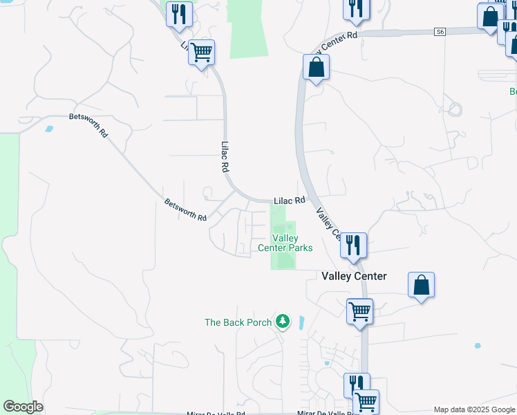 map of restaurants, bars, coffee shops, grocery stores, and more near 28223 Citrus Court in Valley Center